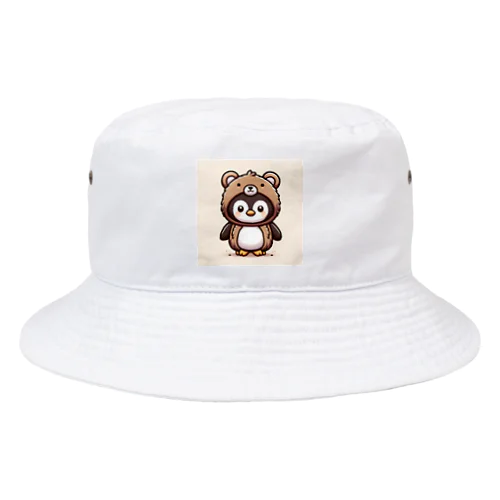 クマの着ぐるみを着たペンギン Bucket Hat