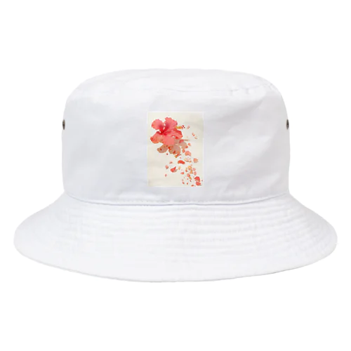 ハイビスカスと花びらラフルール1859 Bucket Hat