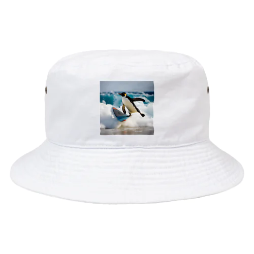 サーフィンするペンギン Bucket Hat