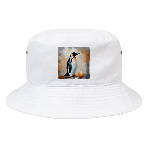 卵を温かく見守っているペンギン Bucket Hat