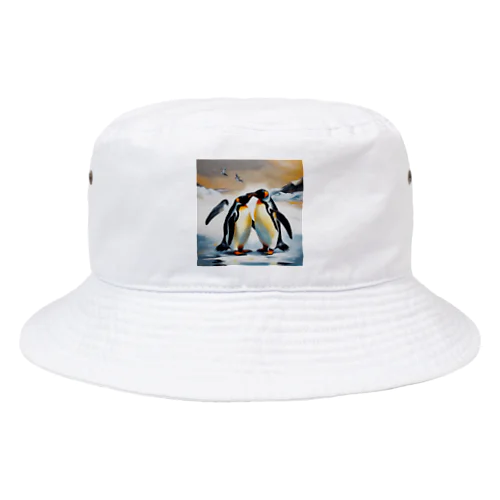 恋の相手に必死に求愛しているペンギン Bucket Hat