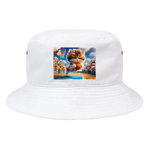 バスケットボールにゃんこ Bucket Hat