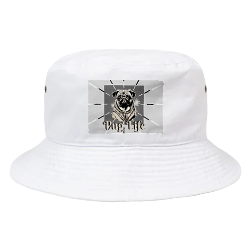 後光が差すパグ Bucket Hat