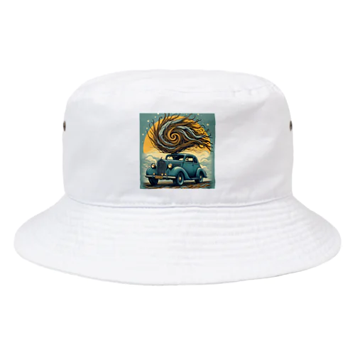 渦巻くクラシックカー Bucket Hat