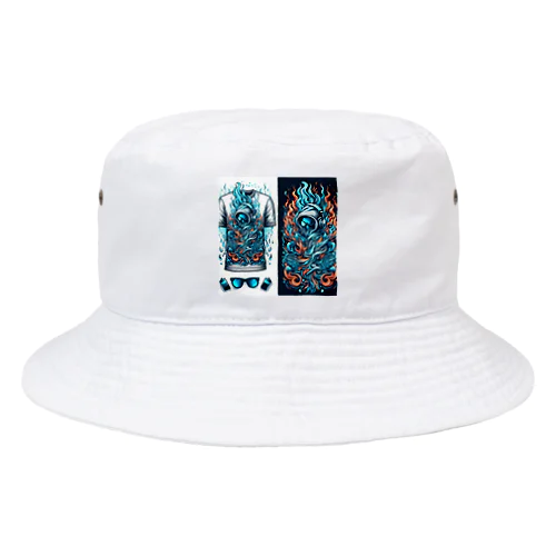 蒼と黄色の炎 Bucket Hat