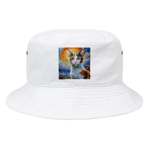 日本の夜明けですニャン Bucket Hat