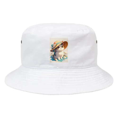 帽子をかぶった可愛い子猫 Marsa 106 Bucket Hat