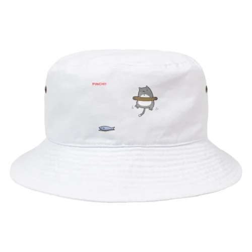 磔の刑の最中に魚を見つけた猫 Bucket Hat