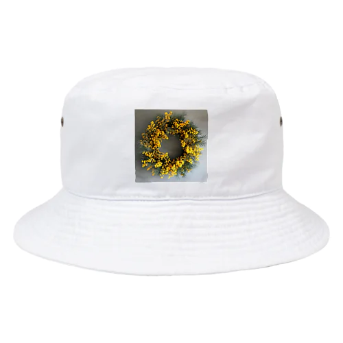 ミモザの花をりース　なでしこ1478 Bucket Hat