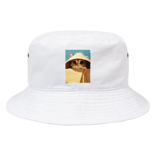 箱からのぞいている子猫　ラフルール　1859 Bucket Hat