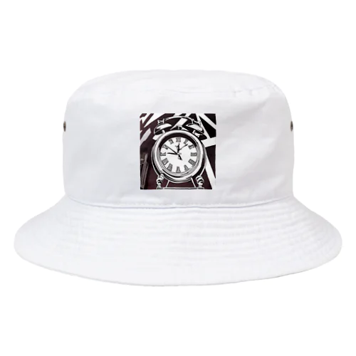 モノクロ時計 Bucket Hat