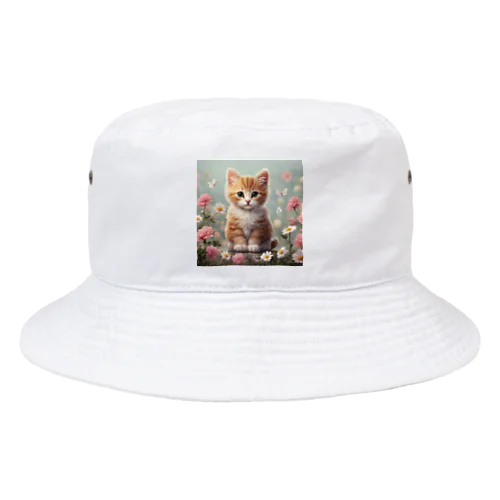 可愛い猫に華を添えて Bucket Hat