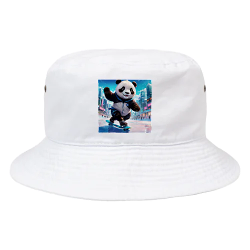 スケボーが楽しいパンダ Bucket Hat