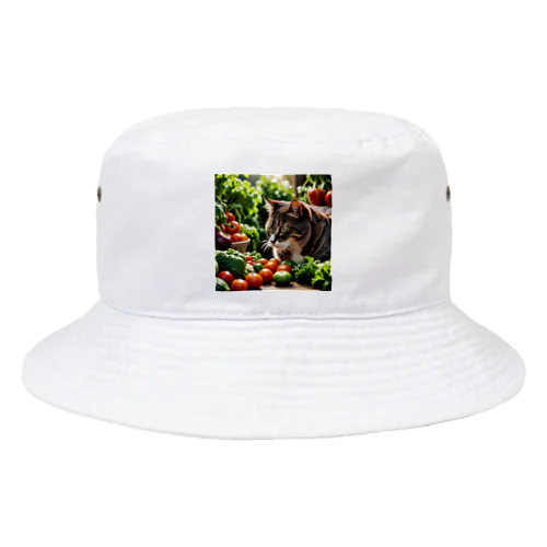 草食な猫？ Bucket Hat