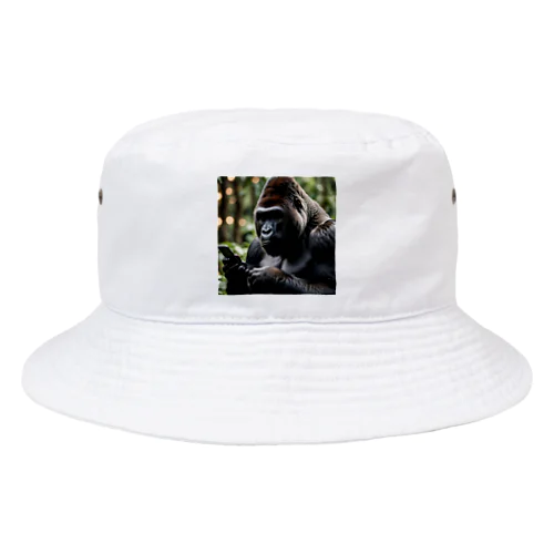 現代人すぎるゴリラ Bucket Hat