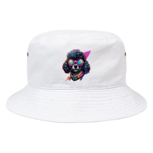 cool poodle B Bucket Hat