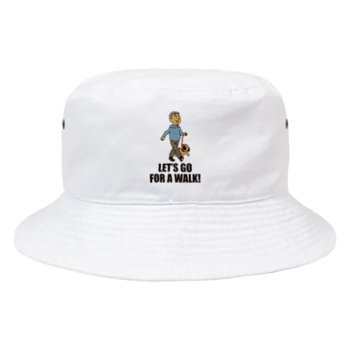 【パパとわんこ～papa et chien】Let's Go For a Walk! Bucket Hat