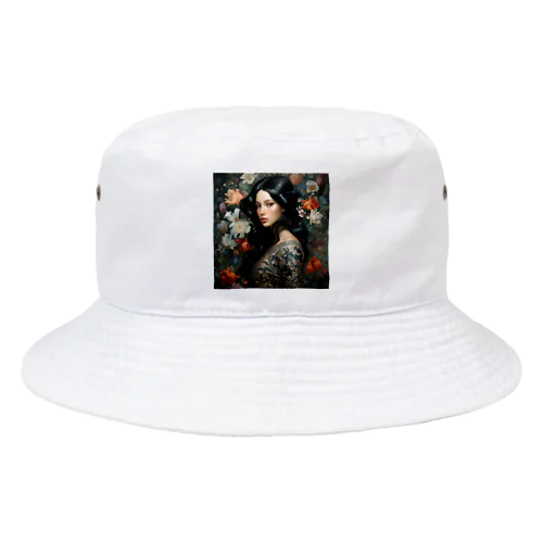 いろ色な、花に囲まれている女性　なでしこ1478 Bucket Hat