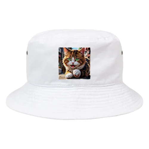 何かしようとしてる猫 Bucket Hat