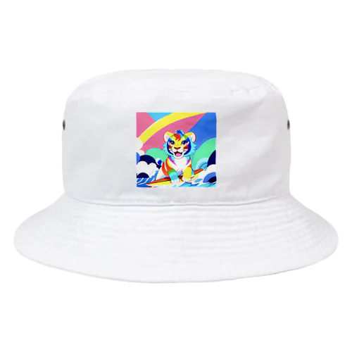 カラフルタイガーちゃんのサーフィン Bucket Hat