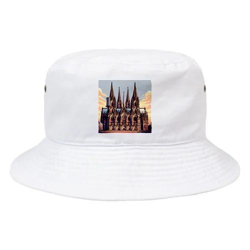 ケルン大聖堂（pixel art） Bucket Hat