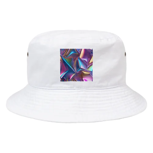 メタリックカラーのホログラフィック背景A Bucket Hat