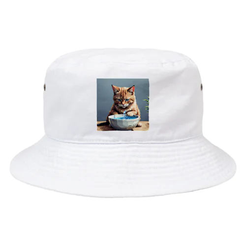 水を飲んでいる猫 Bucket Hat