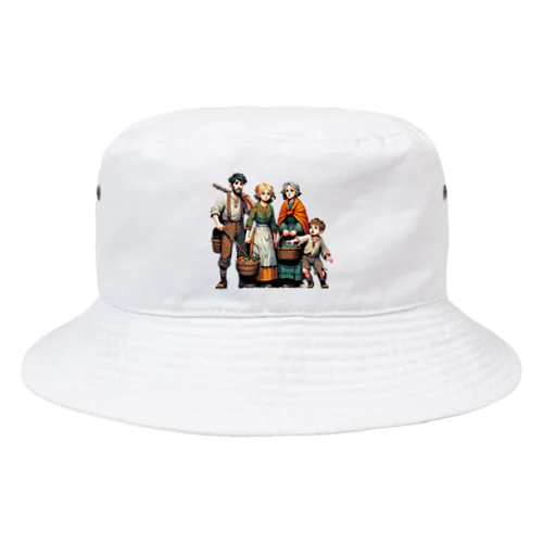 村人（pixel art） Bucket Hat