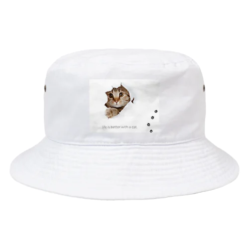 ふんわりネコ Bucket Hat