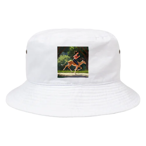 ガゼルペンでジョギング Bucket Hat