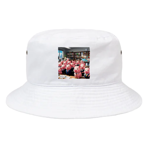 会社のらいんあっぷをするみにぶた管理製品 Bucket Hat