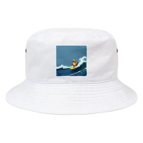 サーフィンするカモノハシ Bucket Hat