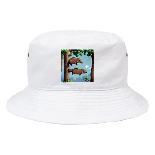 木に刺さってるカモノハシ Bucket Hat