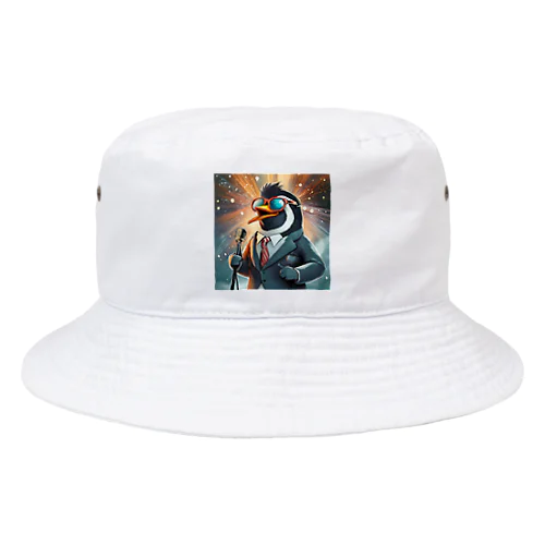 ロックスターなペンギン Bucket Hat