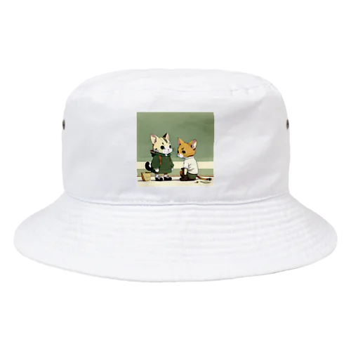 ストリート系の猫たち Bucket Hat