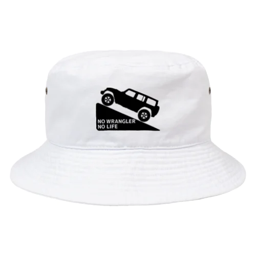 ノーラングラーノーライフ 登坂デザイン ジープ ブラック Bucket Hat