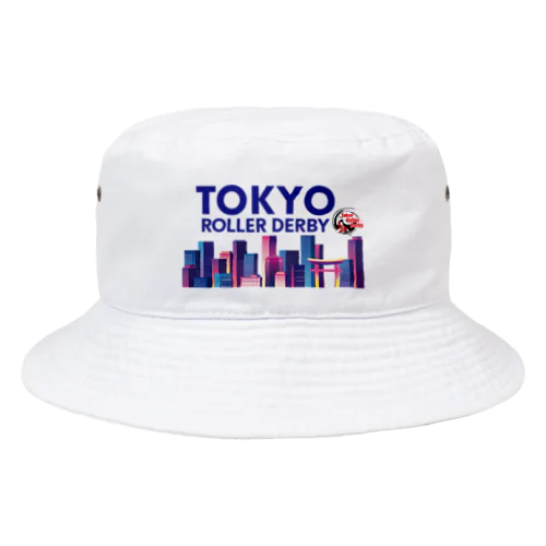 Tokyo Skyline（Blue character) Bucket Hat