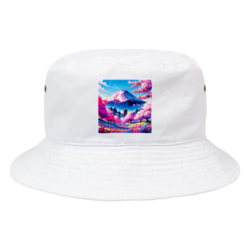 Fujizakura anime style　富士桜 Bucket Hat