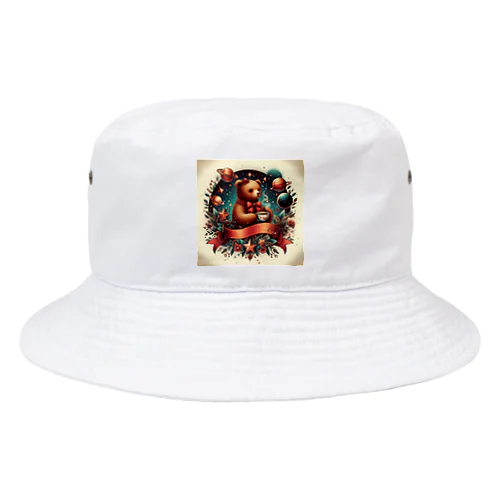 くまさん宇宙でお茶会 Bucket Hat