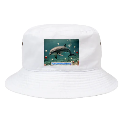 ハートフルドルフィン Bucket Hat