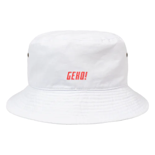 下戸同盟「GEKO！」サーモンピンク Bucket Hat