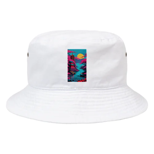 アジア　中国　日本　寺院　月夜　プレゼント Bucket Hat