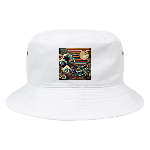 浮世絵風のデザイン Bucket Hat