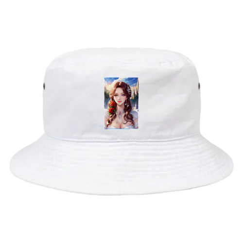 赤い薔薇の髪飾りがステキな王女　BLUE PLUM  691 Bucket Hat