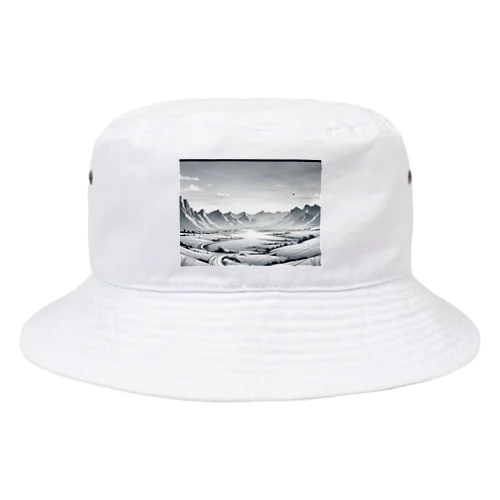 モノクロの雪景色 Bucket Hat