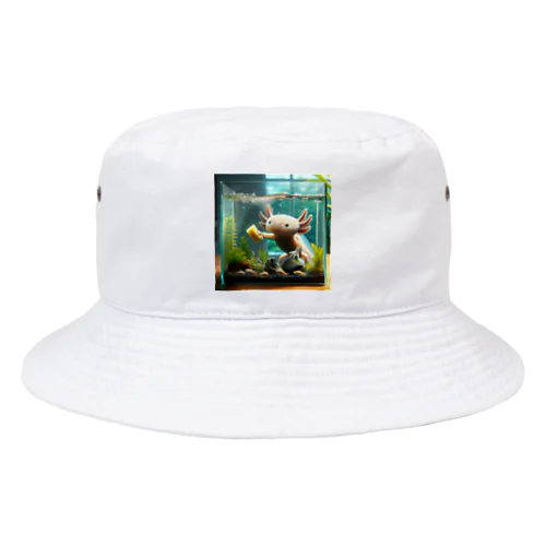 水槽の掃除をしているウーパールーパー Bucket Hat