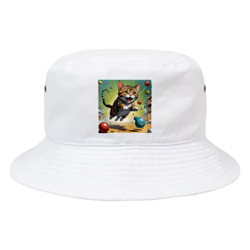 駆け出す猫 Bucket Hat