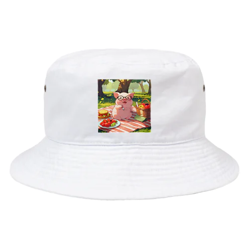 かわいい豚とピクニック Bucket Hat