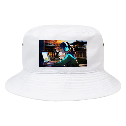 Typing Girl Bucket Hat