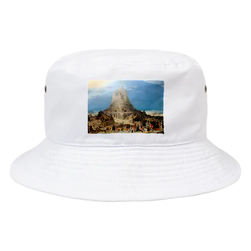 バベルの塔の建設 [フランドル派（17世紀初頭）, ブリューゲルとネーデルラント風景画 Bucket Hat